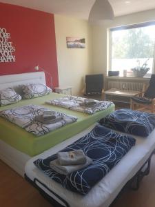 Postel nebo postele na pokoji v ubytování Zentrales Apartement Bremen