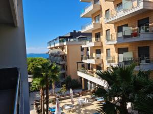 a view from the balcony of a building at Black'n White Apartment in Vlorë