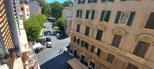 an overhead view of a city street with buildings at Domus Ripa in Rome