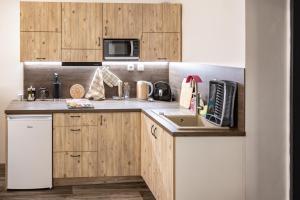 Kuhinja oz. manjša kuhinja v nastanitvi Apartmány Nežárka a privátní wellness