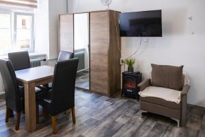 Predel za sedenje v nastanitvi Apartmány Nežárka a privátní wellness