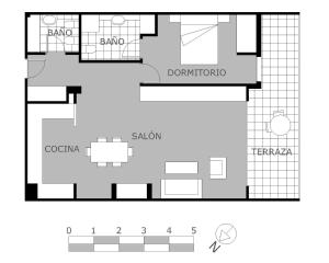 Plán poschodí v ubytovaní Nogalera Sea&Sun Apartment