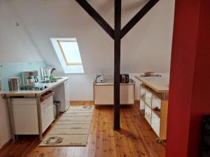 Kuchyň nebo kuchyňský kout v ubytování Ferienwohnung mit Flair