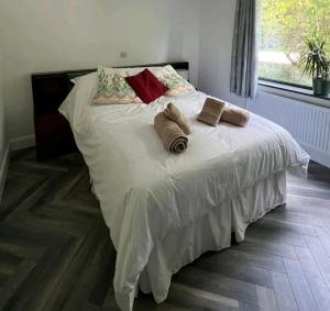 Postel nebo postele na pokoji v ubytování Finner House