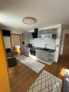 Kuchyň nebo kuchyňský kout v ubytování Mini-Apartment Admont