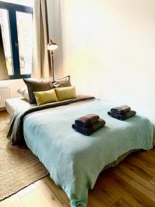 Postel nebo postele na pokoji v ubytování Cozy Apartment in Antwerpen Centraal