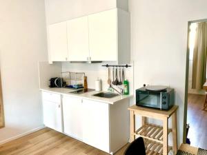 Kuchyň nebo kuchyňský kout v ubytování Cozy Apartment in Antwerpen Centraal