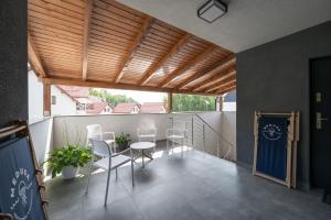 Balkón nebo terasa v ubytování MEDUSA apartamenty i bungalowy