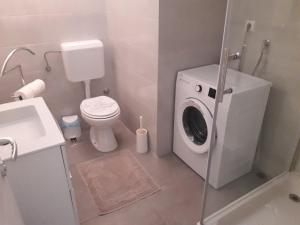 ロヴィニにあるMartaのバスルーム(洗濯機、トイレ付)