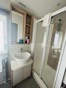 Ένα μπάνιο στο The Flamingo Lodge with Hot Tub +11 φωτογραφίες