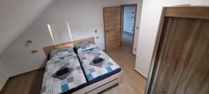 Posteľ alebo postele v izbe v ubytovaní Apartmány Adieu 2
