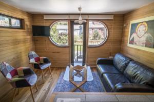 Posezení v ubytování Palafito Loft