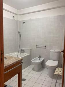 アロウカにあるA Avozinha - Aroucaのトイレ、浴槽、洗面台を備えたバスルーム +72枚の写真