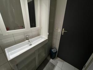 Łazienka w obiekcie Mon Palmier Grand Appartement Parking Un-Séjour-à-Part