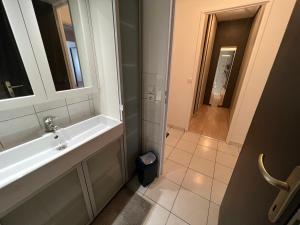 Łazienka w obiekcie Mon Palmier Grand Appartement Parking Un-Séjour-à-Part