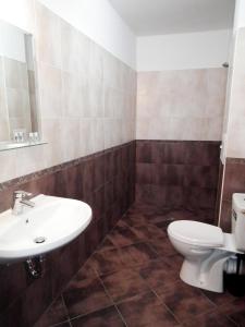 a bathroom with a sink and a toilet at White House in Veliko Tŭrnovo