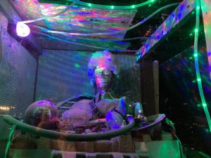 a statue in a room with purple and green lights at The Oasis on Eisenhower in Loveland +62 photos