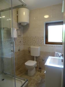 a bathroom with a toilet and a sink at Apartments with a parking space Biograd na Moru, Biograd - 860 in Biograd na Moru