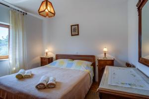 Postel nebo postele na pokoji v ubytování Apartments with parking spaces Punta kriza, Cres - 867