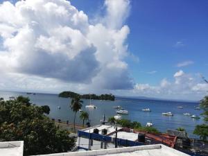 a view of a body of water with boats in it at Studio Centrally located, 50 mts from El Malecón. in Santa Bárbara de Samaná