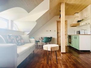 Kuchyň nebo kuchyňský kout v ubytování Roubenka Meandra - studio 32m2