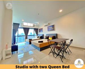 Ένα ή περισσότερα κρεβάτια σε δωμάτιο στο Pacific Home Petaling Jaya @ The Curve, 1 Utama, Universiti Malaya +23 φωτογραφίες