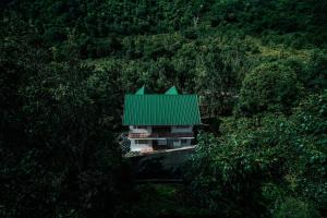 玛莱尤尔Misty Range Resorts的享有建筑的空中景致,设有绿色屋顶