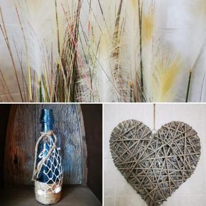 a collage of pictures with a heart and a bottle at Ferienwohnungen Am Rathaus und No11 in Havelberg