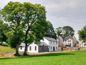 une maison avec un arbre dans un champ verdoyant dans l'établissement Mill House, à Portglenone