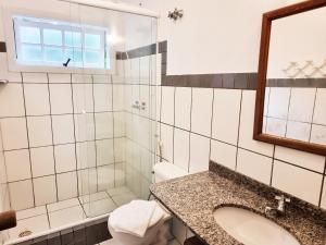 Koupelna v ubytování Pousada Rumo dos Ventos