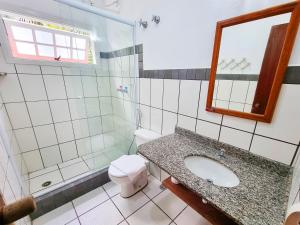 Koupelna v ubytování Pousada Rumo dos Ventos