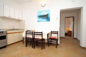 Kuchyň nebo kuchyňský kout v ubytování Apartment Molunat 3544a