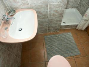 a bathroom with a sink and a toilet at Rooms with a parking space Rovinj - 2245 in Rovinj