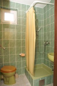 a bathroom with a shower with a toilet and a sink at Apartments and rooms with parking space Biograd na Moru, Biograd - 4305 in Biograd na Moru