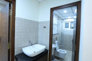 Koupelna v ubytování Minas Manor