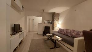 塞拉耶佛的住宿－White Pearl Residence，带沙发和电视的客厅