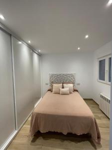 1 dormitorio con 1 cama grande en una habitación blanca en Aixa Granada, en Granada