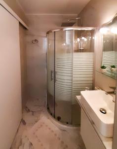 A bathroom at Vacations in Corfu-Antiperni by CorfuEscapes