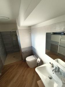 B&B Rio Rai في غيمونا ديل فريولي: حمام مع مرحاض ومغسلة ودش