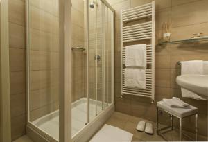 Koupelna v ubytování Hotel Cora