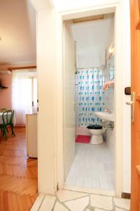 a bathroom with a toilet and a sink at Apartments and rooms by the sea Jelsa, Hvar - 4602 in Jelsa