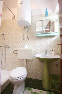 een badkamer met toilet en wastafel bij Apartments by the sea Orebic, Peljesac - 4525 in Orebić +30 foto's