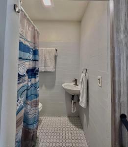 a bathroom with a sink and a shower at Casa Cecilia PR in San Juan +41 photos