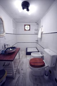 拉斯弗羅列斯的住宿－Ñükun，一间带卫生间和水槽的浴室