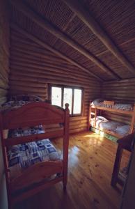 拉斯弗羅列斯的住宿－Ñükun，小木屋内带两张双层床的客房