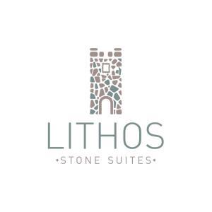 logotipo de una tienda de piedras en Lithos Stone Suites, en Areopoli