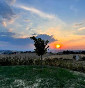 The sunrise or sunset as seen from a szállodákat or nearby