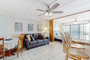 a living room with a couch and a table at Highpoint S 6H in Ocean City