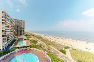 a view of the beach from the balcony of a resort at Highpoint S 6H in Ocean City
