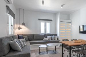 A seating area at Manesis Suites